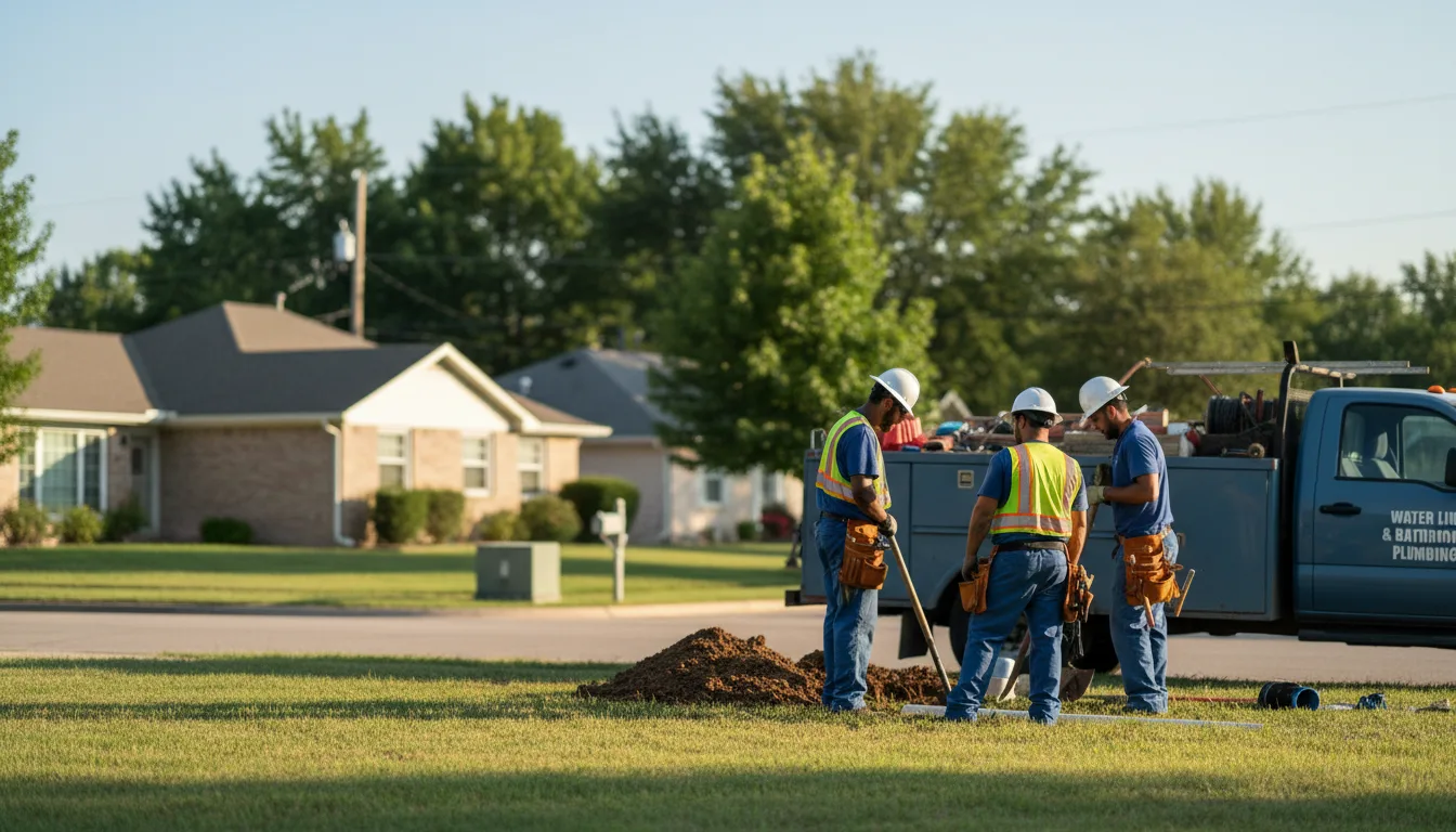 Residential water line and bathroom plumbing service in Valley Park, MS